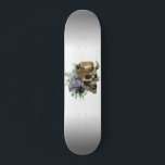 フローラスカル（クラウン付き） スケートボード<br><div class="desc">このデザインは、オプションを選パーソナライズされた択してカスタマイズ文字を追加したり、他の変更を行うことができます。

この製もし品には、デザインを別のアイテムに転送するオプションがあります。必要に応じてデザインを調整してくだもしさい。 連絡colorflowcreations@gmail.comで、このデザインを別の製品で利用したいか、サポートが必要です。  

詳しくは、www.facebook.com/colorflowcreations、www.instagram.com/colorflowcreations、www.twitter.com/colorflowart、お後を追よびwww.pinterest.com/colorflowcreationsでデザインを参照してください。</div>