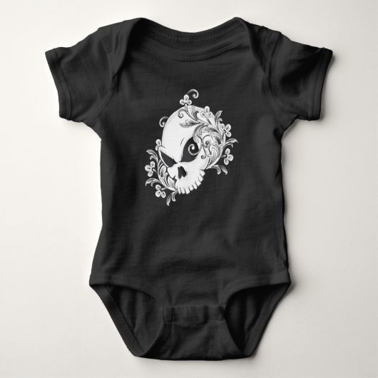 フローラスカル ベビーボディスーツ (正面)