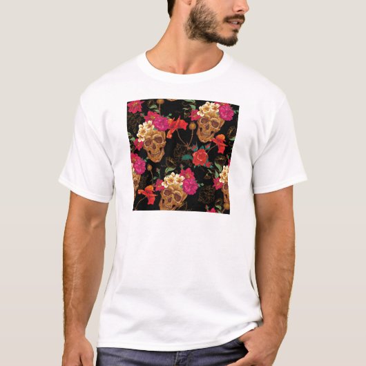 フローラスカル Tシャツ (正面)