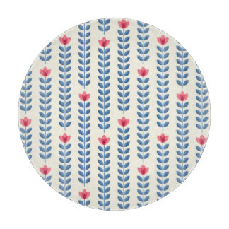 フローラスカンジナビア幾何学レトロ壁紙 カッティングボード