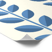 フローラスカンジナビア幾何学レトロ壁紙 ポスター (角)