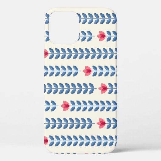 フローラスカンジナビア幾何学レトロ壁紙 Case-Mate iPhoneケース (裏面)