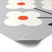 フローラスカンジナビア:シームレスパターンデザイン ポスター (角)