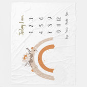 フローラスカンジレインボーベビー1年目のマイルストーン    フリースブランケット (正面)