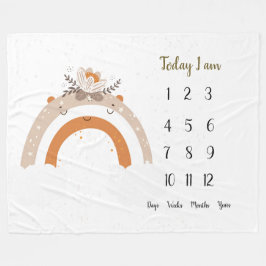 フローラスカンジレインボーベビー1年目のマイルストーン    フリースブランケット