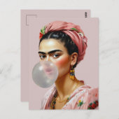 フローラスカーフ吹のバブルガム付きDiva ポストカード (正面/裏面)