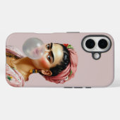 フローラスカーフ吹のバブルガム付きDiva Case-Mate iPhoneケース (裏面 (横))