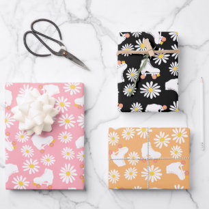 フローラスキートローラスケートで滑るパターン誕生日 ラッピングペーパーシート