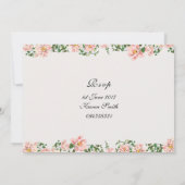 フローラスクエレガントロールと薄いピンク 招待状 (裏面)