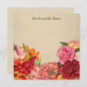 フローラスクラップブックアートジャーナルバレンタインデー紙 シーズンカード (正面/裏面)