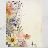 フローラスクラップブック作り紙 (正面/裏面)