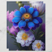 フローラスクラップブック紙 (正面/裏面)