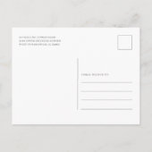 フローラスクリプトユーカリプスグリーンブライダルシャワー インビテーションポストカード (裏面)