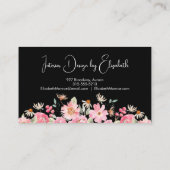 フローラスクリプト内部デザインブラック 名刺 (裏面)