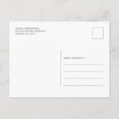 フローラスクリプト水彩フラワーズブライダルシャワー インビテーションポストカード (裏面)