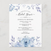 フローラスクリプト水彩フラワーズブライダルシャワー インビテーションポストカード (正面)