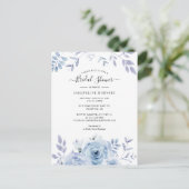 フローラスクリプト水彩フラワーズブライダルシャワー インビテーションポストカード (スタンド正面)