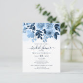 フローラスクリプト水彩植物学ブライダルシャワー インビテーションポストカード (スタンド正面)