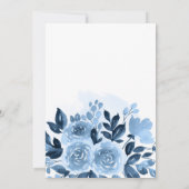 フローラスクリプト水彩開花素朴結婚の セーブザデート (裏面)