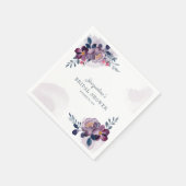 フローラスクリプト素朴ブライダルシャワー紙 スタンダードカクテルナプキン (角)