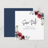 フローラスクリプト結婚の緑 セーブザデート (正面/裏面)