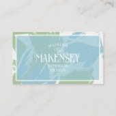 フローラスクリプトQRコード内部デザインフォト 名刺 (裏面)