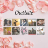 フローラスクリプ最高のトMom Ever母写真コラージュ シール (正面)