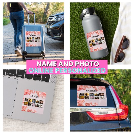 フローラスクリプ最高のトMom Ever母写真コラージュ シール