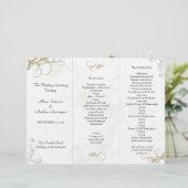 フローラスクロール作業結婚式 プログラムテンプレート (スタンド正面)