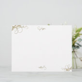 フローラスクロール作業結婚式 プログラムテンプレート (スタンド正面)