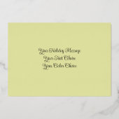 フローラスケッチクリスマスホリデーフローラジョイ 箔シーズンカード (裏面)