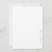 フローラスケッチテラコッタインディボタニカル 招待状 (裏面)