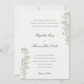 フローラスケッチフレームリリフォーマルー結婚バレー 招待状 (正面)