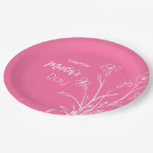 フローラスケッチ幸せな母の日 ペーパープレート (アングル)