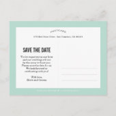 フローラスケッチ日付を保存 – 編集可能な色 案内ポストカード (裏面)