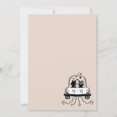 フローラスケッチ童話おもしろい結婚キツネのアーチ写真 サンキューカード (裏面)