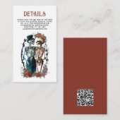 フローラスケルトンカップルQR結婚の詳細エンクロージャ エンクロージャーカード (正面/裏面)