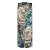 フローラスケルトン女性のカーボーイシック タンブラー (裏面)