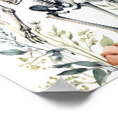 フローラスケルトン水絵画色 ポスター (角)