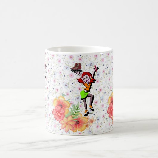 フローラスケートで滑るマグ コーヒーマグカップ (中央)