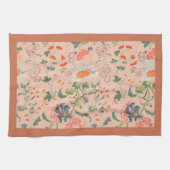 フローラスタイリッシュグリーンリーテラコッタ キッチンタオル (横)