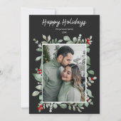 フローラスタイリッシュトレンディー書道の緑 シーズンカード (正面)