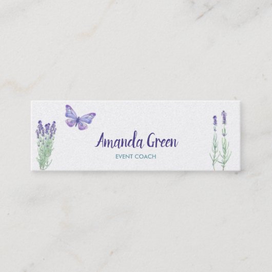 フローラスタイリッシュバタフライ名刺 スキニー名刺 (正面)