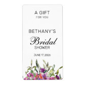 フローラスタイリッシュブライダルシャワーハンドサニタイザー ラベル (正面)