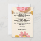 フローラスタイリッシュヴィンテージフラットサンキューカード サンキューカード (裏面)