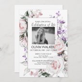 フローラスタイリッシュ祝の命 招待状 (正面/裏面)