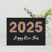 フローラスタイルシンプルhappy new years cards 2025 シーズンカード (スタンド正面)