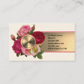 フローラスタイルバラ金属製カバー名刺 名刺 (裏面)