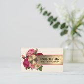 フローラスタイルバラ金属製カバー名刺 名刺 (スタンド正面)