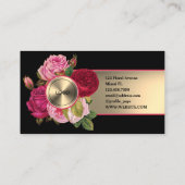 フローラスタイルバラ金属製カバー名刺 名刺 (裏面)